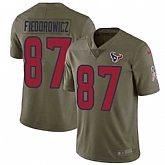 Nike Texans 87 C. J. Fiedorowicz Olive Salute To Service Limited Jersey Dzhi,baseball caps,new era cap wholesale,wholesale hats